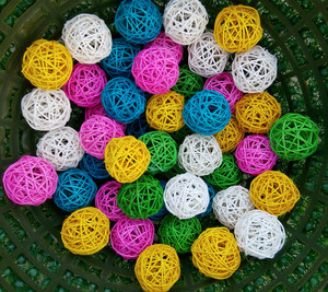 Wholesale Eco-Friendly MixColor Rattan <b>Cat</b> Chew <b>Toy</b> Ball - Product Image 5