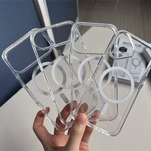 Funda protectora para móvil anticaída galvanizada magnética de espacio de acrílico transparente para <span class=keywords><strong>Iphone</strong></span> <span class=keywords><strong>iPhone</strong></span> 17 Air Pro Max - Product Image 4