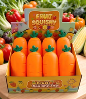 Jouet Squishy Géant en Forme de Carotte, Ultra Doux, Réaliste, à Remontée Lente, Anti-Stress, Sensoriel, Cadeau