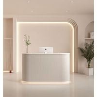 Bureau de réception moderne pour salon de beauté avec comptoir de caisse, table de réception blanche économique pour bureau