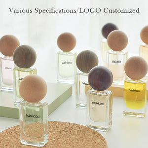 Vietnam personnalisé écologique sans déversement en forme de boule ronde couvercles de couverture de parfum en bois carré couronne bouchon cosmétiques à la main bouchons de bouteille - Product Image 3