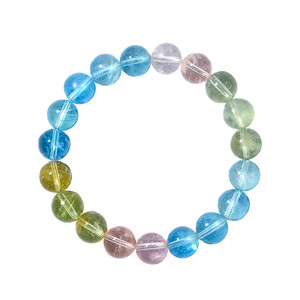 สร้อยข้อมือหินมอร์แกนคริสตัลน้ำแข็งธรรมชาติ สีชมพูแคนดี้อะความารีน ของขวัญเครื่องประดับ - Product Image 5