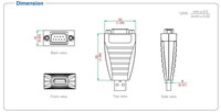 Convertidor USB-A a DB9 RS232 Autoalimentado UOTEK con Chips FTDI UT-882 Compatible con Windows/Mac/Linux, Transmisión de -25 a 70 5m