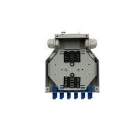 Boîtier de distribution de fibre optique 12 cœurs sur rail DIN, type LC Duplex, pour armoire intérieure
