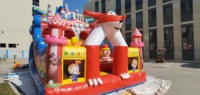 Commercial personnalisé enfants château rebondissant thème animal fête événement thème enfants château rebondissant avec toboggan