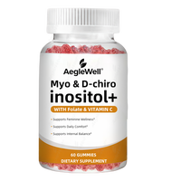 AegleWell OEM Gummies Myo & D-chiro Inositol avec Folate et Vitamine C pour le Bien-être Féminin