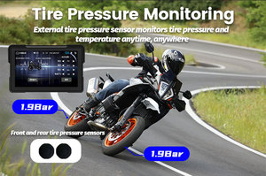 Nhà máy trực tiếp Moto 7 inch xe máy Carplay hiển thị không thấm nước <span class=keywords><strong>GPS</strong></span> với TPMS Android hệ thống tự động - Product Image 4