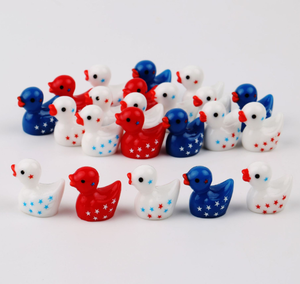 Mini Patos de Resina, Pequeñas Figuras en Miniatura para el Día de la Independencia, Decoración para Jardín de Hadas, Recuerdos para Fiestas, Manualidades, Decoración para Casa de Muñecas - Product Image 5