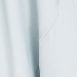 OEM Asymmetric Satin-Crepe Maxi Dress for Woman Light Blue V Neck Summer Cotton Dress for Women - Product Image 4