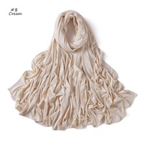 Prêt à Expédier Carré Premium Haut de Gamme extra Large Double Couture Jersey Hijab Hijab En Jersey De Qualité Supérieure