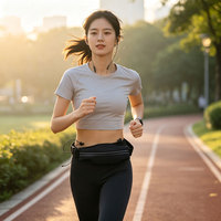 Ceinture de course étanche et fine, réglable, avec poche zippée, pour hommes et femmes, idéale pour l'entraînement, le jogging et la randonnée