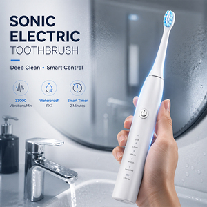 <span class=keywords><strong>Cepillo</strong></span> <span class=keywords><strong>de</strong></span> <span class=keywords><strong>dientes</strong></span> eléctrico sónico familiar RIWA con 5 modos <span class=keywords><strong>de</strong></span> limpieza, resistente al agua IPX7, recargable tipo C, cuidado dental inalámbrico - Product Image 1