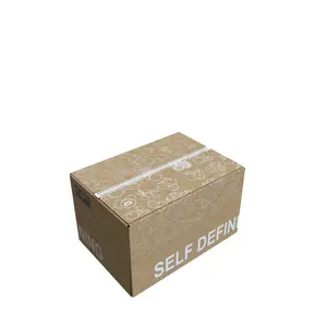 Wholesale Custom Logo Rectangle Self Sealed Carton Box Zipper Sealed Corrugated Cardboard Paper Packaging for Gift