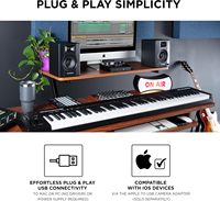 Controlador de Teclado Semipesado de 88 Teclas M-AUDIO Keystation 88 MK3, USB, Sintetizadores Virtuales Completos, DAW