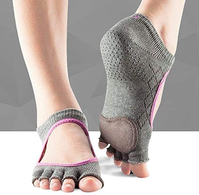 Women's Yoga Toeless Socks with Silicone Grips Jopana