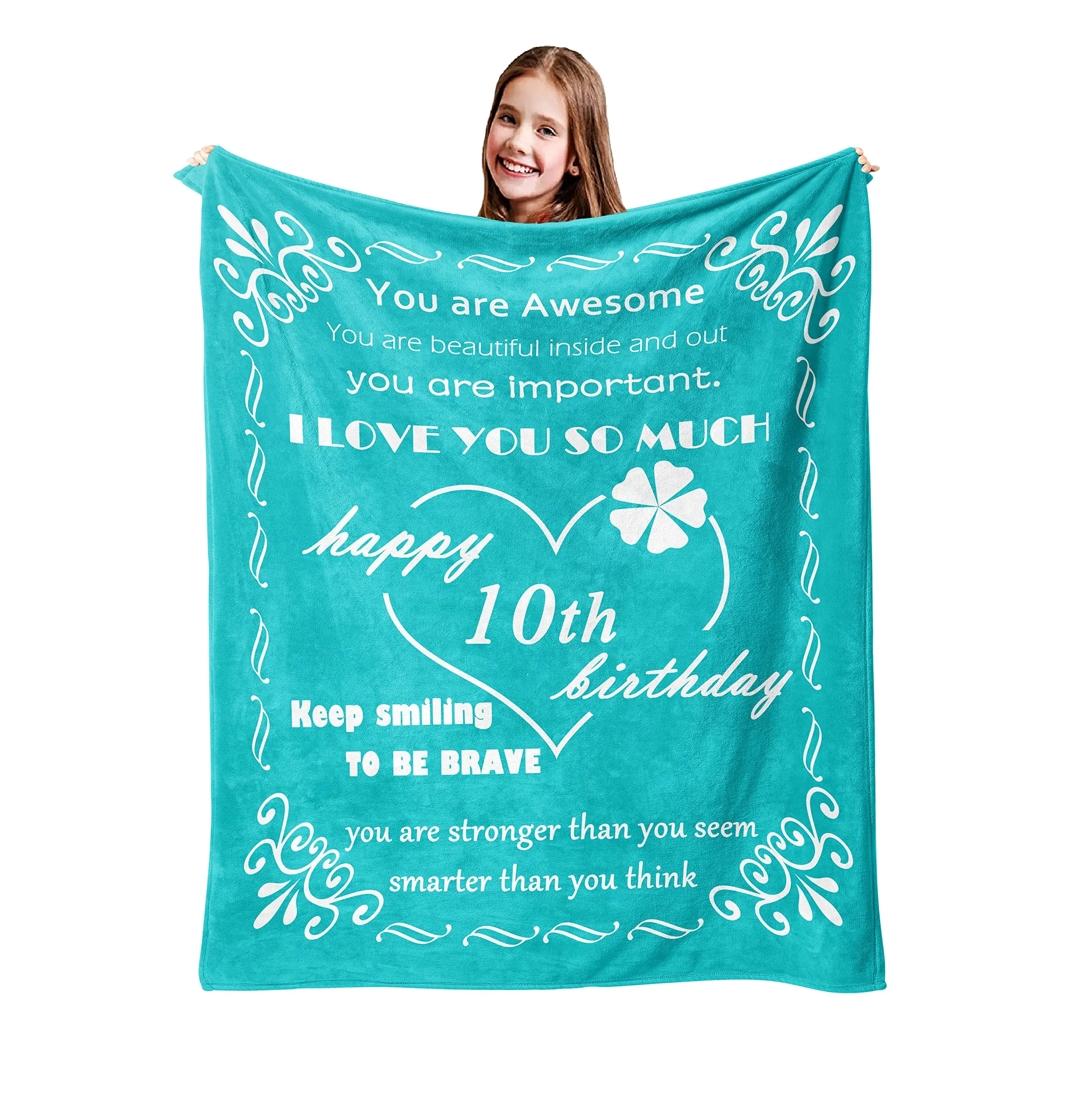 Cobertor personalizado para 10 presentes de aniversário, cobertor da mamãe para filha e filho