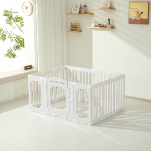 Pet Animal <b>Dog</b> Cage Acryl Classic Square Safe Solid <b>Button</b> Closure Eco-friendly Indoor/Outdoor Movable Thickened Fence Small - Product Image 4