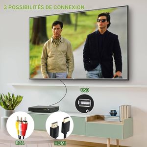 <span class=keywords><strong>Lecteur</strong></span> <span class=keywords><strong>DVD</strong></span> pour TV 1080P Full HD <span class=keywords><strong>Lecteur</strong></span> CD Câble de sortie HDMI/AV gratuit inclus Système PAL/NTSC intégré Entrée USB 2.0 - Product Image 3