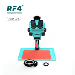 RF4 RF7050-PO4 Stereo Trinocular <strong>Microscope</strong> 7-50X Continuous Zoom with 144 LED Light Multifunctional Aluminum Alloy Repair Base - Product Image 5