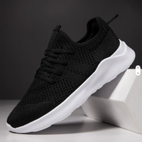 Chaussures de course légères au design minimaliste élégant, doublure en maille respirante, fermeture à lacets, antidérapantes, tendance mode, boîte