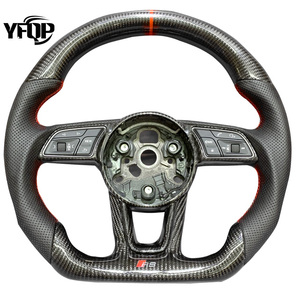 สำหรับรถออดี้รุ่นใหม่ TT TTS TTRS <span class=keywords><strong>R8</strong></span>พวงมาลัยสปอร์ตไฟ LED วัสดุคาร์บอนไฟเบอร์ - Product Image 6