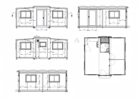 Maison conteneur modulaire extensible préfabriquée UVO de 20 pieds, 36,5 m², maison préfabriquée de luxe portable avec salle de bain pour le marché américain et australien