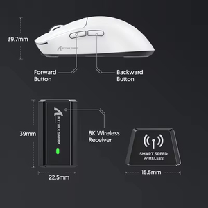 เมาส์เกมมิ่งไร้สาย Attack Shark X3/X3 Pro Tri Mode พร้อมเซ็นเซอร์ PAW3395 น้ำหนักเบาพิเศษ 26000 DPI แบตเตอรี่ 200H ชาร์จซ้ำได้ - Product Image 6