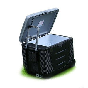 EVERCOOL DC12V 45L <span class=keywords><strong>Grand</strong></span> volume Glacière à bière européenne Refroidisseur Chauffeur Portable Camping Voiture Réfrigérateur <span class=keywords><strong>avec</strong></span> roues et poignée latérale - Product Image 6