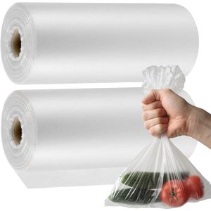 Plastic Produce Bags 10 X 14 Inches Clear Roll For Fruits <b>Vegetables</b> Kitchen <b>Storage</b> - Product Image 1