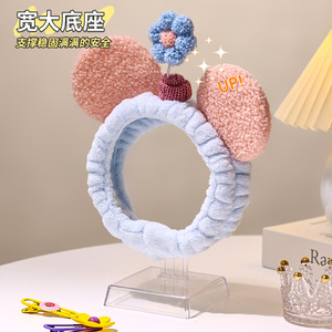 <b>Headband</b> Rack <b>Plastic</b> Detachable Hairband Display Stand For Hair Accessories Jewelry Daily Use Multifunctional Transparent Black - Product Image 2
