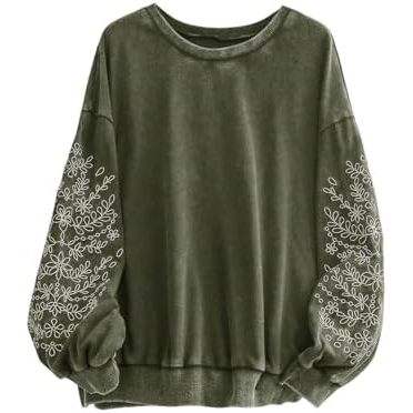 Vert armée à motifs floraux