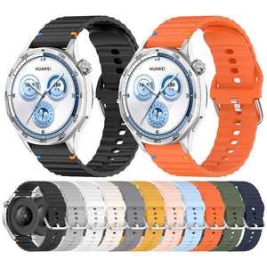 <span class=keywords><strong>Bracelet</strong></span> de remplacement de <span class=keywords><strong>bracelet</strong></span> de sport à boucle colorée pour Samsung Galaxy Watch7/FE/6/5 Pro/4 <span class=keywords><strong>bracelet</strong></span> de montre en silicone vague classique - Product Image 2