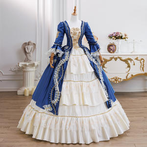 Champagne rétro Costumes Polyester <span class=keywords><strong>robe</strong></span> femme <span class=keywords><strong>Marie</strong></span> <span class=keywords><strong>Antoinette</strong></span> Costume rétro mascarade <span class=keywords><strong>robe</strong></span> de bal - Product Image 2