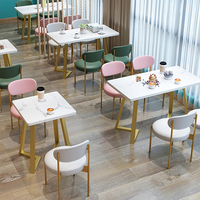 Ensemble table et chaises de restaurant en métal, mobilier de luxe pour hôtel, canapé banquette avec table et chaises, vente en gros directe usine Foshan