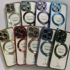 สําหรับ<span class=keywords><strong>iPhone</strong></span> 15 โทรศัพท์มือถือแม่เหล็กกรณีฝาครอบกล้องเลนส์Protector TPUสําหรับ<span class=keywords><strong>iPhone</strong></span> 16 Pro Max Samsung S24 Ultra - Product Image 3