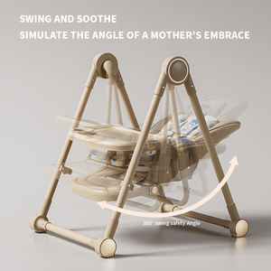 كرسي أطفال عالي متعدد الوظائف من المصنع 3 في 1، أرجوحة أطفال وكرسي هزاز بارتفاع قابل للتعديل - Product Image 3