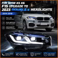 Conjunto de Faros Delanteros LED para BMW X5 F15 2014-2018, Actualización al Estilo X5M Competition G05 LCI 2023, Accesorios para Lámparas Delanteras