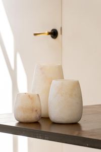 ANURAG HANDICRAFT Ensemble de vases en marbre poli de luxe, design minimaliste élégant, centre de table décoratif pour la maison et le bureau - Product Image 4