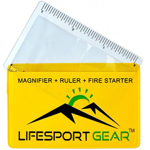 Loupe de poche avec lentille de Fresnel, règle, allume-feu solaire d'urgence, compacte, en plastique, format <span class=keywords><strong>carte</strong></span> de crédit - Product Image 2