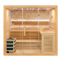 Nouvelles salles de Sauna traditionnelles à vapeur de baril d'extérieur en prèche canadien
