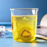 Verre à boire transparent de 340 ml (11 oz) avec impression de figurines mignonnes pour jus de fruits, lait, café, eau