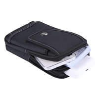 Sac de téléphone portable étanche en nylon durable Sac de taille à boucle magnétique solide Pochette universelle pour iPhone pour Samsung