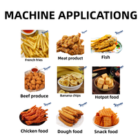 Machine de friture multifonctionnelle en lot, friteuse automatique pour ligne de production de frites, équipement de transformation de snacks à base de viande