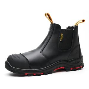 ZG L607 Stivaletto di Sicurezza Chelsea Impermeabile Nero in Vera Pelle Stivali Antinfortunistici Industriali Antiperforazione <span class=keywords><strong>Scarpe</strong></span> <span class=keywords><strong>da</strong></span> <span class=keywords><strong>Lavoro</strong></span> per <span class=keywords><strong>Uomo</strong></span> - Product Image 2
