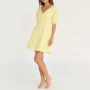 Vestido Midi Sexy y Elegante para Primavera/Verano, Sin Mangas, Casual, con Volantes, Decoración Moderna, Diseño Sólido para Mujer - Product Image 5