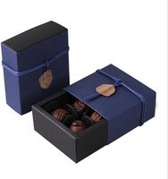 Boîte en papier cadeau de tiroir en carton de luxe personnalisé écologique pour emballage de bonbons, biscuits et chocolat avec séparateurs