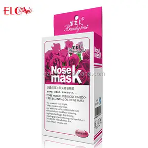 Máscara de nariz com óleo essencial removido Blackhead hidratante rosa/Tira de nariz preta com bloqueio de água