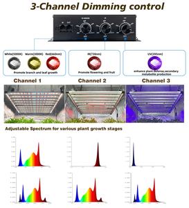 Luz de cultivo LED de 3 canales con programa inteligente de 600W y 680W con LM301H EVO PPFD equilibrado 8 + 2 bar Luz LED de cultivo de espectro completo - Product Image 6