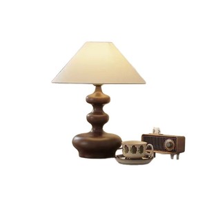 Lámpara de Mesa Vintage Francesa Retro, E27 LED con Interruptor, Ecológica, para Dormitorio, Escritorio, Estilo Wabi Sabi, Diseño de Autor, Lámpara de Noche - Product Image 2