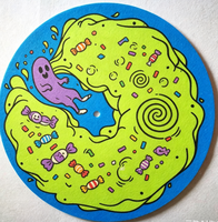Tapis antidérapant personnalisé RS pour platine vinyle, en feutre rond, vierge pour sublimation, vente chaude